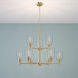 Arlett 9 Light 30 inch Modern Gold Chandelier Ceiling Light